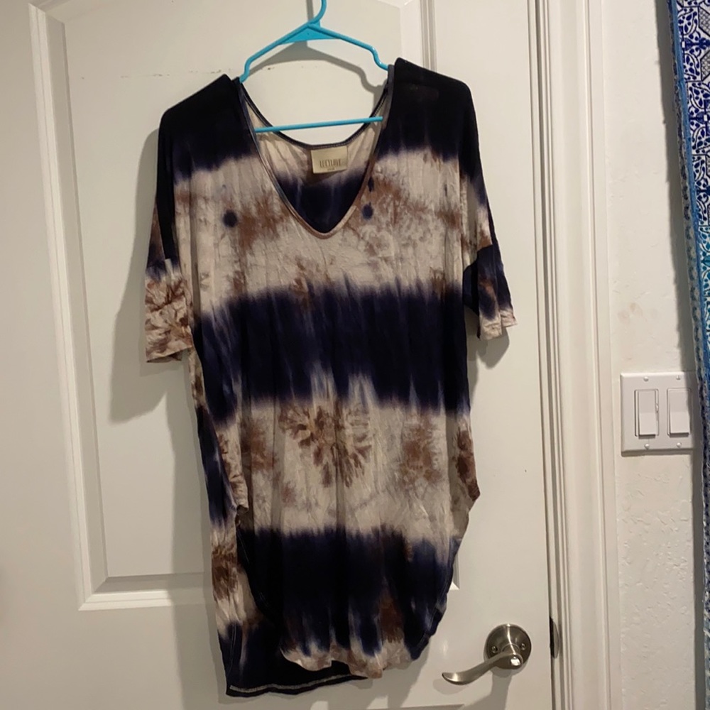 Lucy Love Oversized Tunic Tie Dye Tee